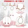 2Pcs Christmas Hair Accessories, Christmas Reindeer Ponytail Bun Holder Claw Clips Supplies, Xmas Hair Accessories for Women, Winter Hair Clip with Rhinestone Pearl Design Metal Hair Clips for Women