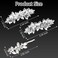 4 Pcs Bridal Rhinestone Hair Clips Crystal Pearl French Hairpins Elegant Rhinestone Jewelry Peaels Wedding Accessories for Brides Bridesmaids Flower Girls(Sliver)