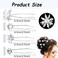 48 Pieces Crystal Wedding Hair Pins Rhinestone Flower Hair Clips Accessories Barrettes Bobby Pins U Shaped Hair Clips for Brides Bridesmaid Women and Girls