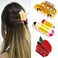 3 Pcs Pencil School Bus and Apple Hair Claw Clips Back to School Teacher Clips Cute Jaw Barrettes for Women Teachers Appreciation Gift Thick and Thin Hair Accessories
