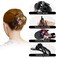 JOYFISCO 5PCS Ponytail Hair Clips Heart Shaped Duckbill Hair Clips with Flower Rhinestone Sparkly Diamond Long Hair Clips Prom Hair Accessories Gifts for Women Girls
