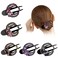 JOYFISCO 5PCS Ponytail Hair Clips Heart Shaped Duckbill Hair Clips with Flower Rhinestone Sparkly Diamond Long Hair Clips Prom Hair Accessories Gifts for Women Girls