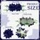 Geyoga Flower Hair Clip Set, 6 Pcs Rose Hair Accessories for Women Girls Wedding Dancing Party (Navy Blue)