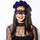 Geyoga Flower Hair Clip Set, 6 Pcs Rose Hair Accessories for Women Girls Wedding Dancing Party (Navy Blue)