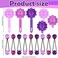 72 Pcs Hair Accessories Set: Plastic Self-Hinge Barrettes, Hair Balls, Bow Ties, Flower Clips for Girls, Baby, and Toddler (Purple, 80s 90s Inspired)