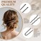 Crowye 1000 Pcs U-shaped Hair Pins Bulk for Buns 2.4 Inch Black Pins Waved Lady Bobby Pins Hair Accessories for Women with Storage Box