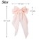 3 Pieces Large Hair Bows with Long Tail for Women and Girls - Big Plain Color Bowknot Barrettes in Bright Colors