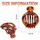 2 PCS Small Flat Hair Claw Small Flat Hair Clips for Thin Hair Dark Light Brown Dotted Flowers Hair Accessories for Women and Girls
