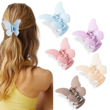 2.7" Butterfly Clips for Thick or Thin Hair - 5Pcs Strong Hold Hair Accessories with Claw Clamps