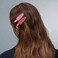 10 Pcs Creaseless No Crease No Bend Flat Hair Clips For Styling No Slip Makeup Clips For Women Salon Hairstyle,Gradual Pink Rose Red