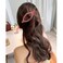 Flat Hair Clips for Women Pink Lay Flat Hair Claw Clips for Thin Thick Hair 3Pcs French Concord Hair Clips Large Hair Clips Matte Jaw Clips Hair Clamps Hair Accessories