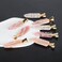 8PCS No Bend Hair Clips,Pink No Crease Hair Clips for Styling Acrylic Resin Flat Clip Curl Small Pin Bang Seamless Hair Barrette for Women Girls Hairstyle Accessories