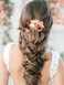 Latious Flower Bride Wedding Hair Comb White Floral Bridal Hair Clip Leaf Hair Piece Rose Hair Accessories for Women and Girls (Pink)