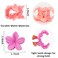 Ahoney Hair Clip, 10Pcs Small Flower Hair Clips for Women Girls, 1.7' Flower Clips for Hair, Cute Hair Accessories for Girls (Pink&amp;Hot pink)