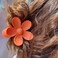 Flower Hair Claw Clips Large Flower Hair Clips Big Floral Hair Claw Clips Candy Acrylic Huge Claw Clip Matte Flower Hair Accessories Orange Cute Barrette Hair Headclip for Women