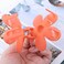 Flower Hair Claw Clips Large Flower Hair Clips Big Floral Hair Claw Clips Candy Acrylic Huge Claw Clip Matte Flower Hair Accessories Orange Cute Barrette Hair Headclip for Women