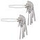 Japanese Fan Tassels Kimono Mini Hairpin, Cosplay Kanzashi Flower Hanfu Hair stick Christmas Hair Accessories Gift 1Pair