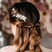 AW BRIDAL Flower Hair Clip for Wedding Hair Comb Barrette Bridal Hair Pieces Wedding Hair Accessories for Women Girls (Gold)