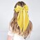 Large Satin Bow Barrettes Clips in Yellow - Hair Accessories for Women