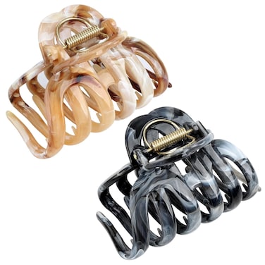 Octopus Hair Claw Clips for Thick Hair French Large Octopus Claw Clips Big Hair Clips for Long Wavy Curly Hair, Strong Hold Non-Slip Grip Tortoise Shell Hair Accessories for Women