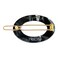 France Luxe New Cutout Oval Tige Boule Barrette Nacro Black