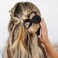 CAKURE Flat Claw Clips French Concord Hair Clips Black Large Hair Claw Clip for Thick Hair Banana Hair Barrettes Hair Accessories for Women and Girls (Pack of 2)