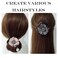 3 Pcs Flower Hair Bun Maker Round Bun Hair Twister Deft Donut Bun Roller for Long Hair Lazy Hair Bun Maker Ball Hair Clips Luxury Flower Hair Accessories French Hair Bun Roller for Women