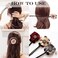 3 Pcs Flower Hair Bun Maker Round Bun Hair Twister Deft Donut Bun Roller for Long Hair Lazy Hair Bun Maker Ball Hair Clips Luxury Flower Hair Accessories French Hair Bun Roller for Women