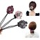 3 Pcs Flower Hair Bun Maker Round Bun Hair Twister Deft Donut Bun Roller for Long Hair Lazy Hair Bun Maker Ball Hair Clips Luxury Flower Hair Accessories French Hair Bun Roller for Women