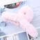 Winter Plush Hair Claw Clip Fluffy Fuzzy Hair Claw Barrette Pink Faux Fur Hair Claw Clamp Non Slip Hair Clip Claw Thick Curly Hair Clip Decorative Hair Accessories for Women and Girls
