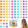 100 Pieces Butterfly Hair Clips with Box - Cute Mini Clips and Hair Accessories for Women (Jelly Color)
