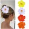 Hawaiian Flower Hair Clips for Women,4Pcs 3.5 Inch Artificial Flower Clips,Plumeria Hibiscus Hairclip for Beach Party,Cute Summers Tropical Flower Bow Hair Accessories for Girls Holiday Gifts
