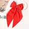 Furling Pompoms Hair Bows for Women - Pack of 2 Red Hair Bow Clips for Girls Satin Big Bows Long Tail Alligator Clip Ribbon Hair Barrette Hair Accessories for Bridal Bachelorette Party