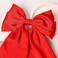 Furling Pompoms Hair Bows for Women - Pack of 2 Red Hair Bow Clips for Girls Satin Big Bows Long Tail Alligator Clip Ribbon Hair Barrette Hair Accessories for Bridal Bachelorette Party