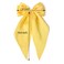 Furling Pompoms Hair Bows for Women - Pack of 2 Yellow Hair Bow Clips for Girls Satin Big Bows Long Tail Alligator Clip Ribbon Hair Barrette Hair Accessories for Bridal Bachelorette Party