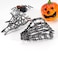 2Pcs Halloween Hair Clips Spider Web Black Ghost Hand Hair Clips Gothic Metal Claw Clips Strong Hold Nonslip for Thick or Thin Hair, Halloween Jaw Clips Accessories for Women