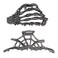 2Pcs Halloween Hair Clips Spider Web Black Ghost Hand Hair Clips Gothic Metal Claw Clips Strong Hold Nonslip for Thick or Thin Hair, Halloween Jaw Clips Accessories for Women