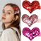 3PCS Valentine Sequins Heart Hair Clips for Toddler Girls Glitter Barrettes Red Pink Rose Red Hair Pins Hair Accessories for Women Girls Heart Claw Clips for Valentines Party Decorations