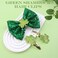 4 Pcs St Patrick&rsquo;s Day Hair Bow Clips Glitter Shamrock Hair Accessories Sparkle Green Hair Bows With Shamrocks Alligator Clips for Women Girls Green Clover Hairpins Party Favors