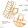 CAKURE Gold Hair Clips Metal Claw Clip Small Hair Claw Clips Hair Accessories for Women and Girls (Pack of 3)