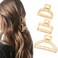 CAKURE Gold Hair Clips Metal Claw Clip Small Hair Claw Clips Hair Accessories for Women and Girls (Pack of 3)