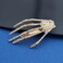 Rhinestone Skeleton Hand Hair Clip Skull Hair Clips for Women Halloween Cosplay Hair Barrettes Goth Hair Accessories for Women Girls Skeleton Bone Hair Clips Horror Hairpins