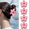 Hair Clip, 4pcs Large Flower Claw Clips for Thick/Thin Hair, Strong Hold Nonslip Cute Hair Clips for Women Girls, Hawaiian Hair Accessories, Holiday Gifts
