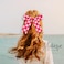 Jumbo Bow Clip with Tails Large Polka Dot Hairbow, 1 Piece (Hot Pink)