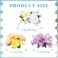 HAIMEIKANG Hair Clip, 3 Pieces Hawaiian Flower Hair Pins - Artificial Tropical Flower Hair Accessories for Women in White, Yellow, Purple (3 Count, 1 Package)