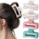 PANTIDE 4Pcs Easter Hair Claw Clips for Women Girls - Cute Bunny Peeps Rabbit Egg Rectangle Nonslip Banana Hair Clips, Thin Thick Short Long Curly Accessories, Easter Spring Party Birthday Gift