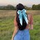 Women's Hair Accessories - 4Pcs Oversized Satin Long Tail Bowknot Hair Clips with Metal Barrettes in Beige, Pink, Blue, Purple