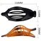 CROWN GUIDE Hair Claw Clips for Long Thick Hair Womens Crystal Plastic Curved Side Slide Hair Clips Comb Girls Ladies Beauty Accessory Pin Teeth Clamp 2pcs(Black and Coffee)