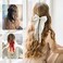 3pcs Hair Bows for Woman Cute Hair Accessories Silky Satin Barrettes Ponytail Holder Bow Hair Clips Hair Ribbon Tassel with Long Tail Hair Ribbons for Woman Girls