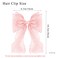 Large Hair Bow Clips for Women Pink Bright Silk Hair Bow Clips Long Tail French Hair Ribbon Coquette Bows Hair Accessories for Girls